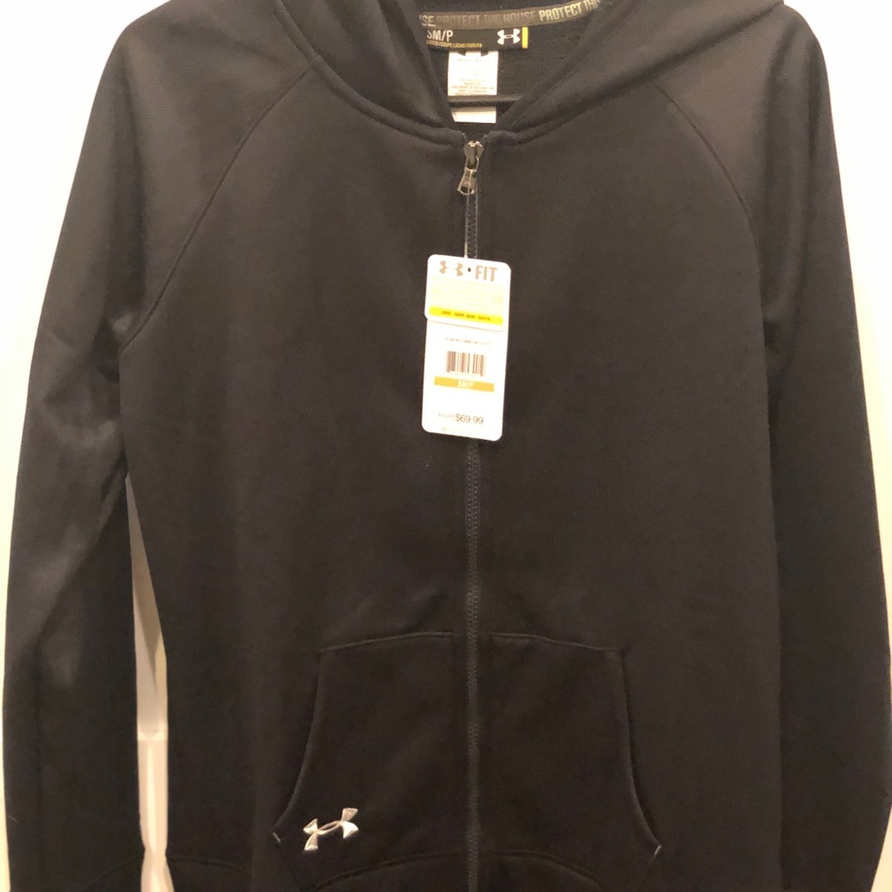 Under Armour black zip up hooded sweatshirt